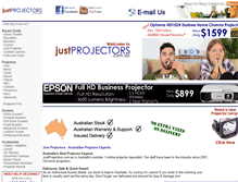 Tablet Screenshot of justprojectors.com.au